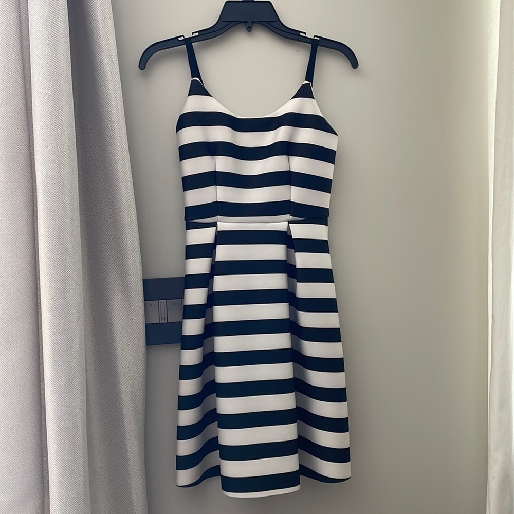 Aqua Striped S Dress